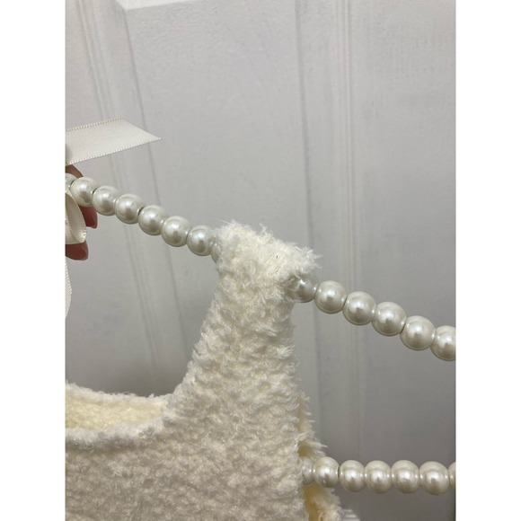 Skims Size 4T / 5T Kids Cozy Scoop Neck Tank in Bone Kid Girl Fuzzy Top NWT - Picture 5 of 6